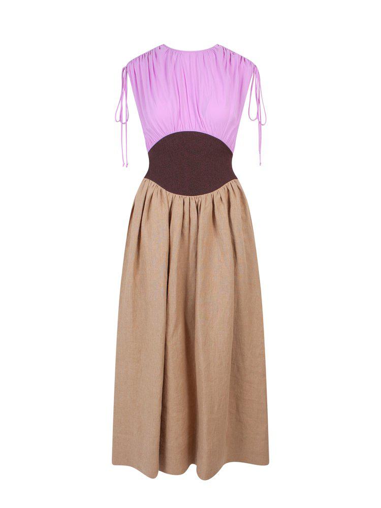 Tory Burch Color-Block Crewneck Dress商品第1张图片规格展示