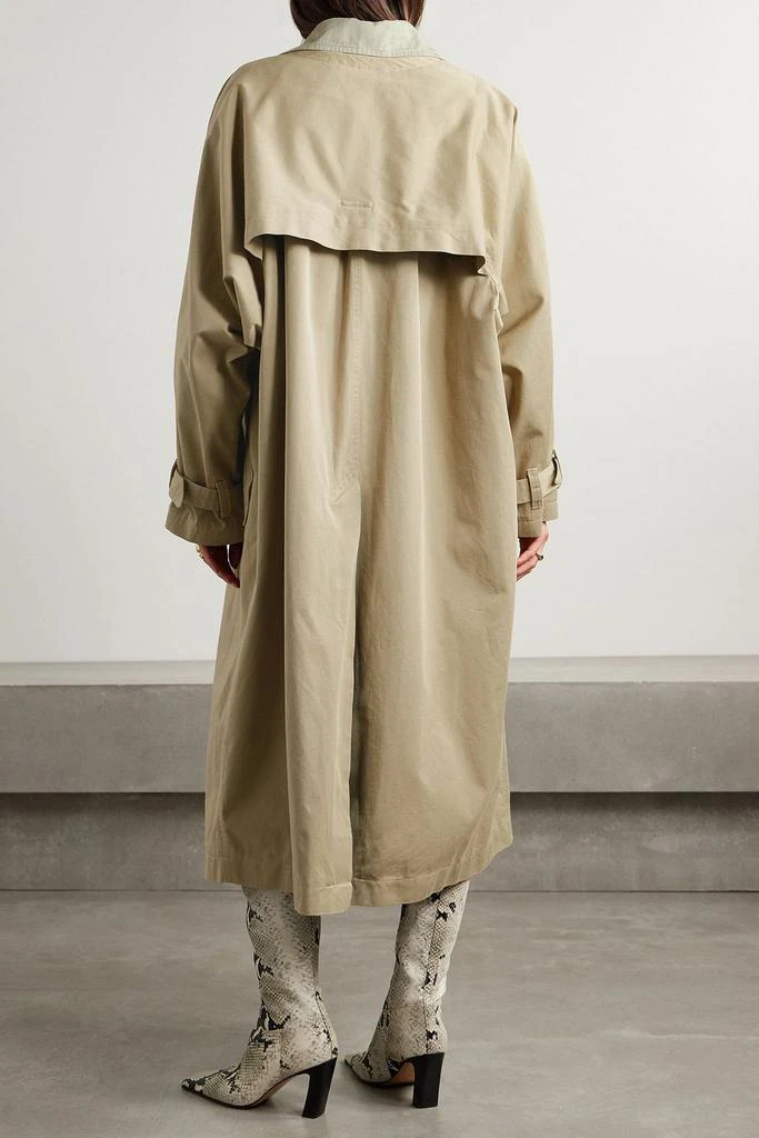 商品Isabel Marant|Ebani two-tone double-breasted cotton-gabardine trench coat,价格¥3650,第3张图片详细描述