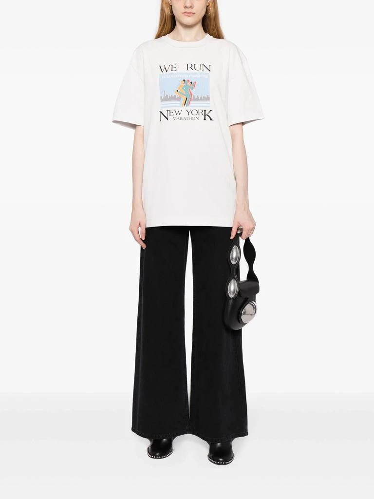 商品Alexander Wang|ALEXANDER WANG Women Marathon Graphic Short Sleeve Tee,价格¥800,第4张图片详细描述