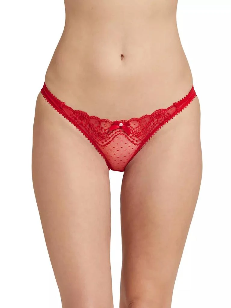 商品L'Agent by Agent Provocateur|Yuma Embroidered Mesh Brief,价格¥280,第3张图片详细描述