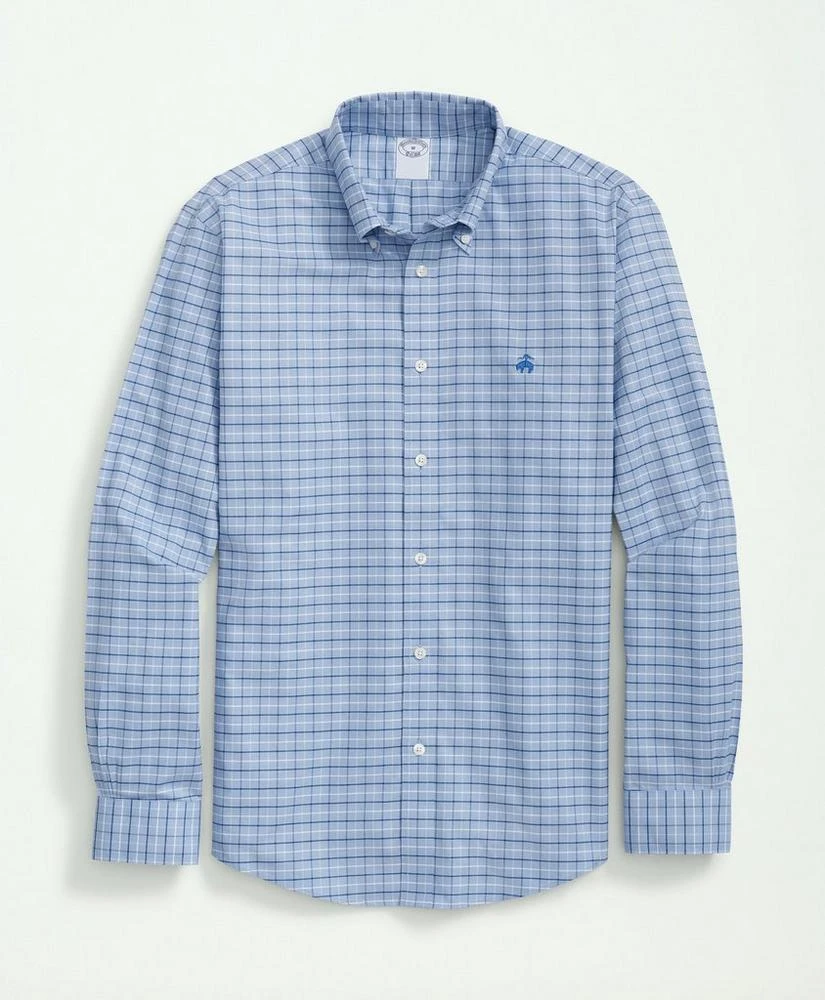 商品Brooks Brothers|Stretch Cotton Non-Iron Oxford Polo Button Down Collar,  Tattersall Shirt,价格¥595,第1张图片