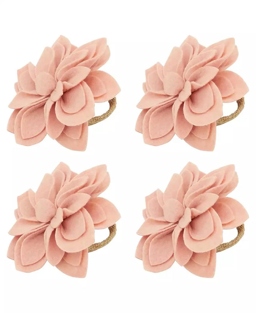 Felt Blossom Napkin Ring Set of 4,Set 商品