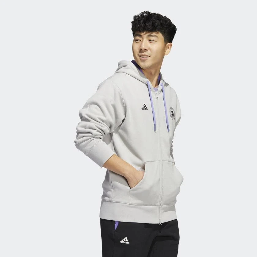 商品Adidas|Men's adidas Boston Marathon 2022 Fullzip Hoodie,价格¥375,第4张图片详细描述