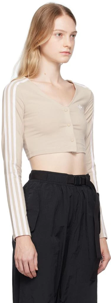 商品Adidas|Beige Adicolor Classics Long Sleeve T-Shirt,价格¥349,第2张图片详细描述