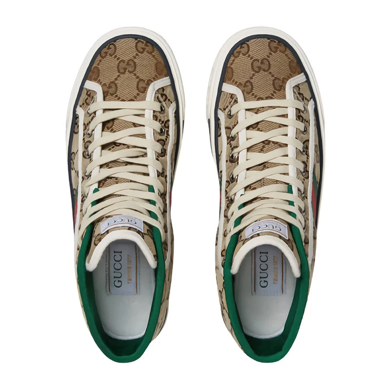 商品Gucci|GUCCI/古驰  Tennis 1977系列 女士高帮经典老花帆布休闲运动鞋 627838HVK709765,价格¥5831,第5张图片详细描述