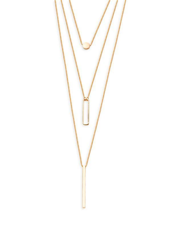 商品Sterling Forever|14K Goldplated Sterling Silver Layered Pendant Necklace,价格¥239,第1张图片