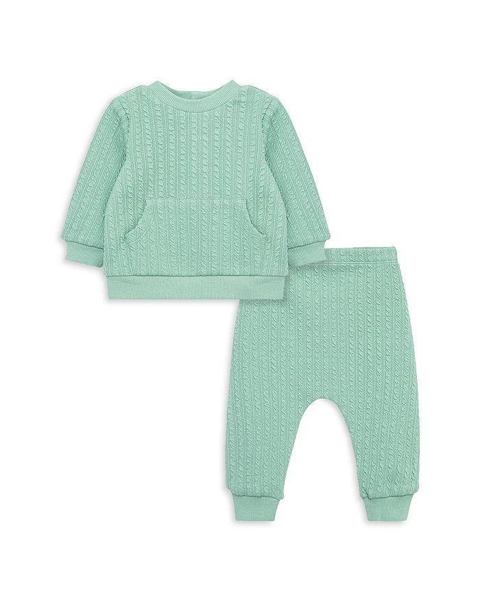 商品Little Me|Boys' Cotton Blend Cable Knit Sweatshirt & Joggers Set - Baby,价格¥169,第1张图片