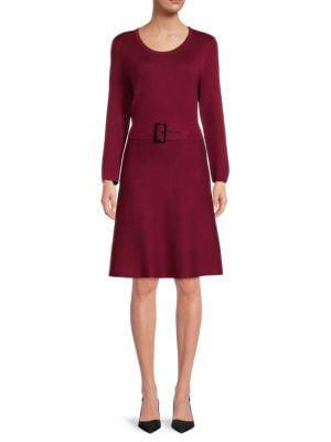 商品Karl Lagerfeld Paris|Belted Sweater Dress,价格¥372,第1张图片