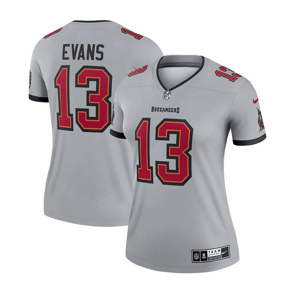 商品NIKE|Women's Mike Evans Gray Tampa Bay Buccaneers Inverted Legend Jersey,价格¥556,第1张图片