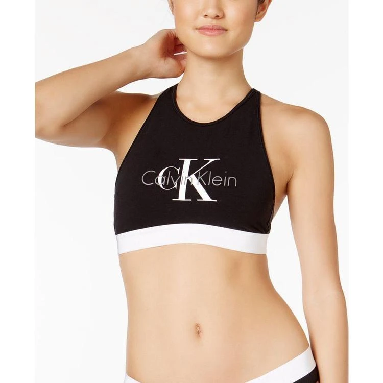 商品Calvin Klein|Calvin Klein Low-Impact Retro Logo Bralette QF1642 女士无钢圈舒适文胸,价格¥60,第2张图片详细描述