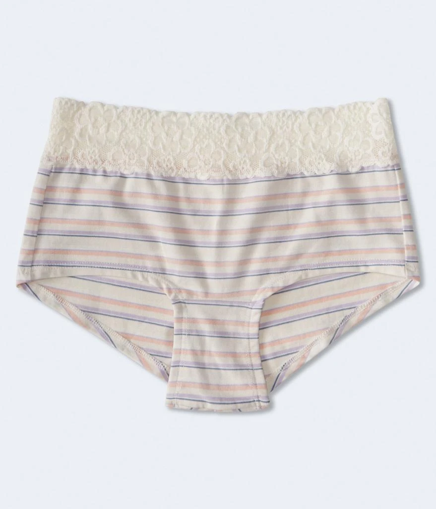 商品Aeropostale|Aeropostale Multi-Stripe Lace-Trim Boyshort,价格¥29,第1张图片