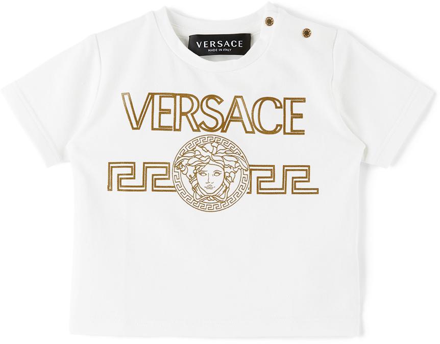 Baby White Medusa Greca T-Shirt商品第1张图片规格展示
