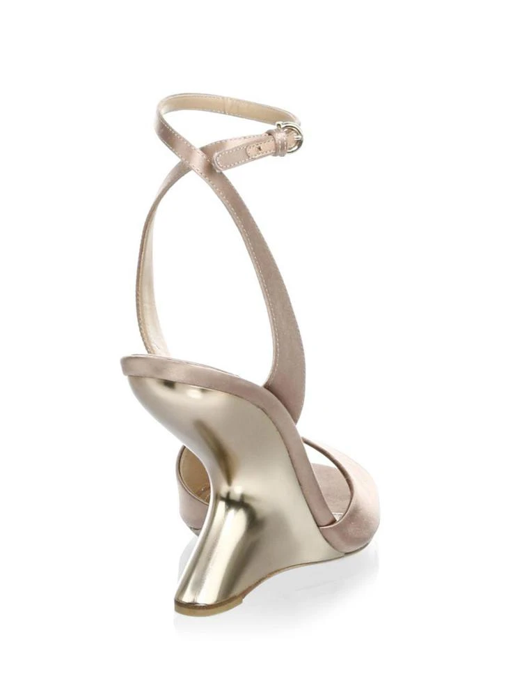 商品Salvatore Ferragamo|Arsina Satin Ankle-Strap Sandals,价格¥2606,第2张图片详细描述