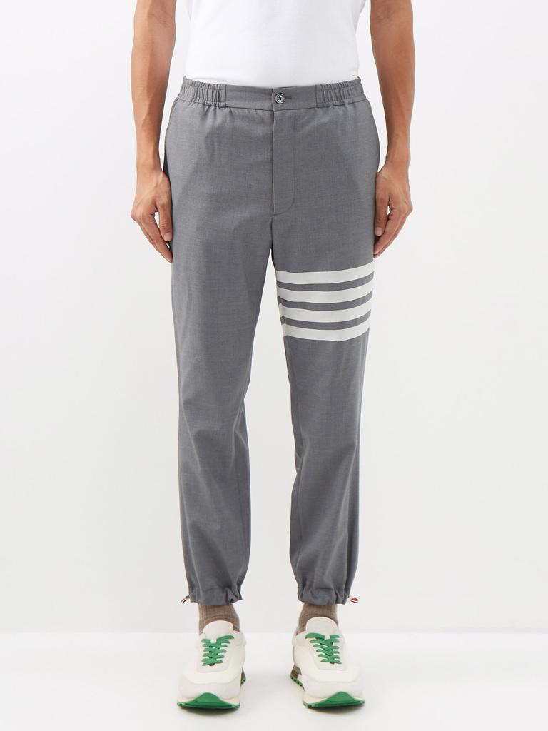 商品Thom Browne|Four-bar drawstring wool track pants,价格¥9231,第1张图片