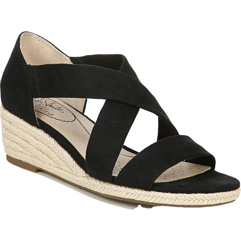 商品LifeStride|LifeStride Womens Siesta Cushioned Footbed Slip On Wedge Sandals,价格¥107,第2张图片详细描述