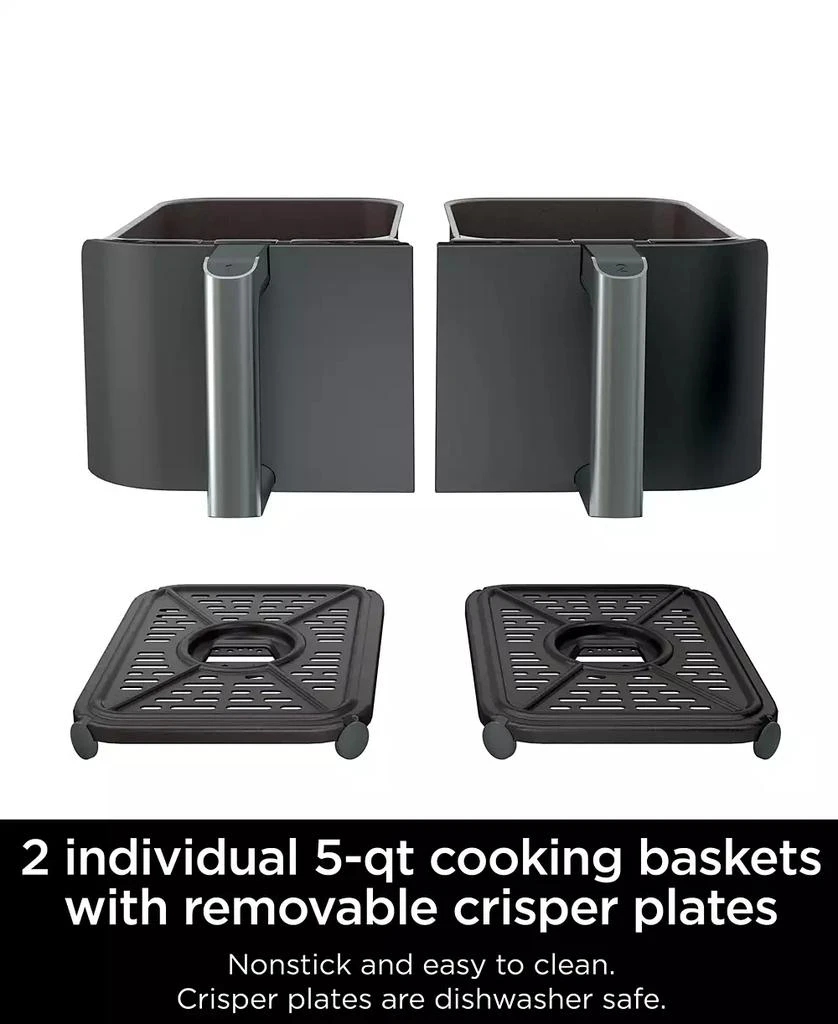 Foodi® DZ401 6-in-1 10-qt. XL 2-Basket Air Fryer with DualZone™ Technology- Air Fry, Broil, Roast, Dehydrate, Reheat and Bake, Family Sized 商品