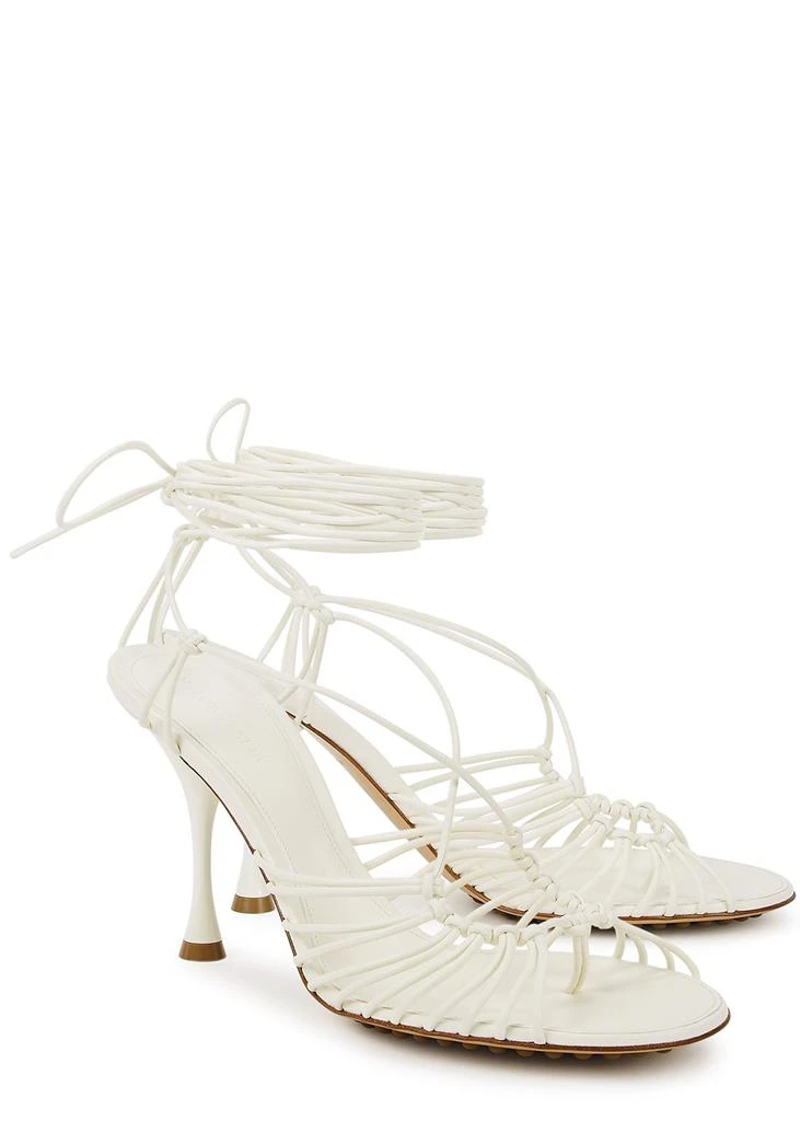 商品Bottega Veneta|Dot 90 white lace-up leather sandals,价格¥3951,第2张图片详细描述