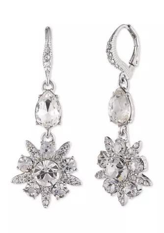 商品Givenchy|Silver Tone Crystal Star Double Drop Earrings,价格¥352,第1张图片