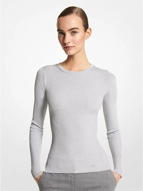 商品Michael Kors|Hutton Featherweight Metallic Viscose Blend Sweater,价格¥4426,第1张图片