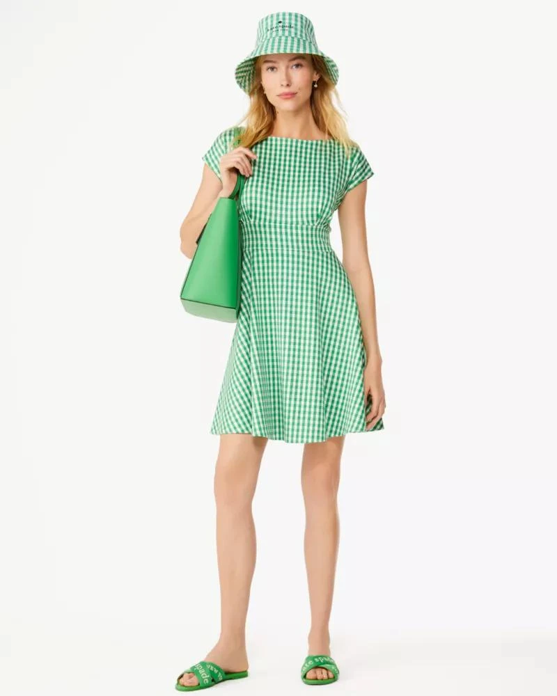 商品Kate Spade|Jazzy Gingham Ponte Fiorella Dress,价格¥745,第1张图片