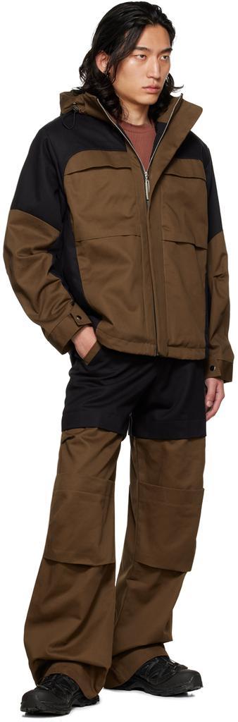 商品Spencer Badu|黑色 & 棕色拼接夹克,价格¥6499,第6张图片详细描述