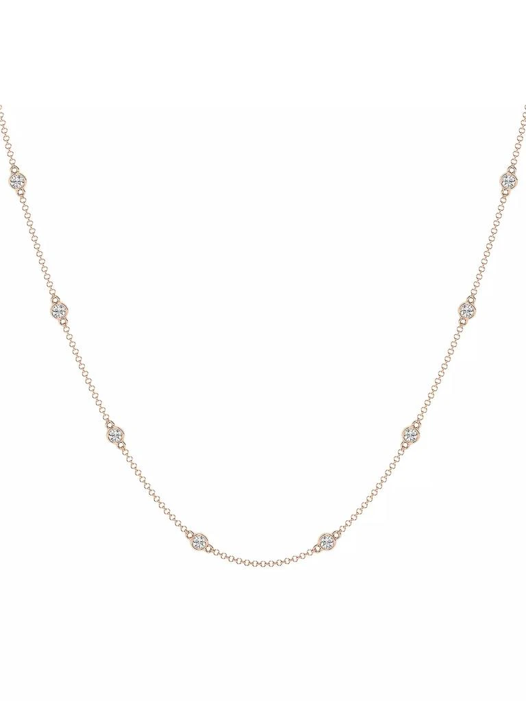 商品Saks Fifth Avenue Collection|14K Rose Gold & Lab-Grown 14-Diamond Station Necklace/0.70-2.10 TCW,价格¥9366,第3张图片详细描述