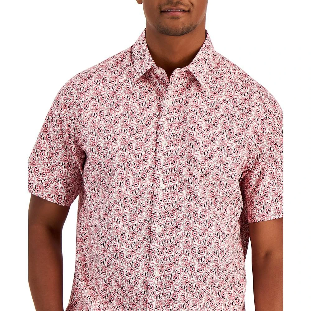 商品Club Room|Men's Floral Woven Short-Sleeve Button-Up Shirt, Created for Macy's,价格¥161,第3张图片详细描述