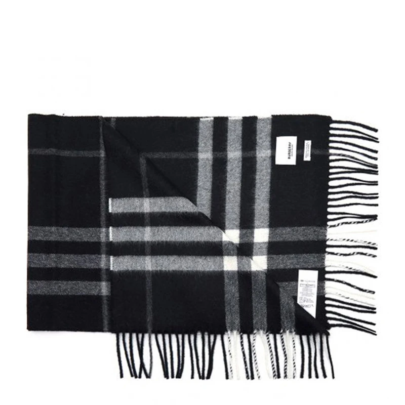 BURBERRY 黑色男士围巾 8015537 商品