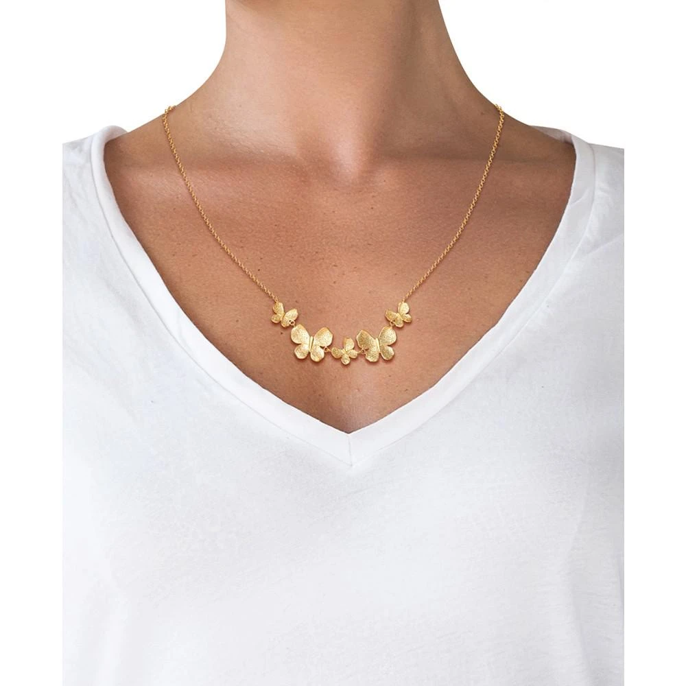 商品Giani Bernini|Butterfly Statement Necklace in 18k Gold-Plated Sterling Silver, 18" + 2" extender, Created for Macy's,价格¥726,第2张图片详细描述