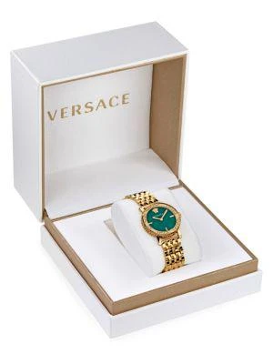 商品Versace|Greca Glass 32MM Goldtone Stainless Steel Bracelet Watch,价格¥6067,第4张图片详细描述