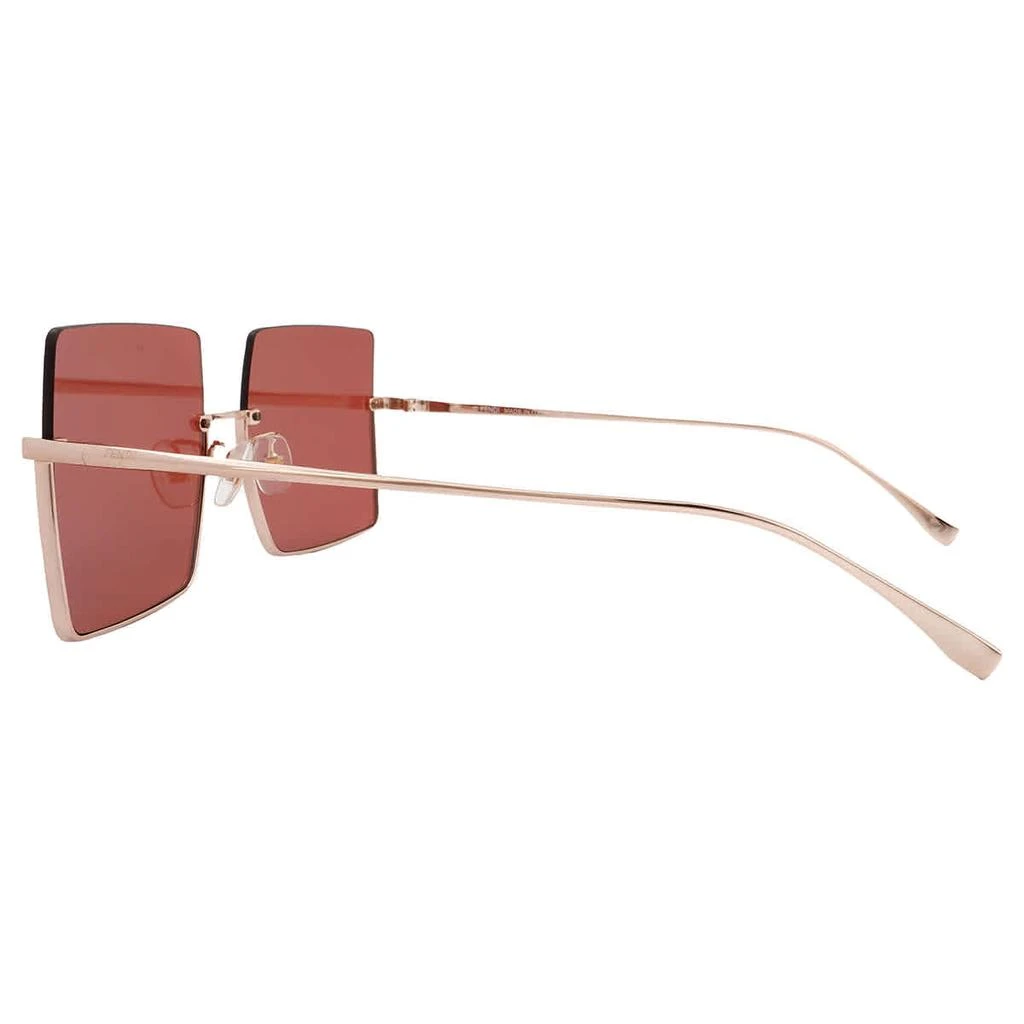 商品Fendi|Burgundy Square Ladies Sunglasses FF 0401/S 0DDB/48,价格¥1205,第3张图片详细描述