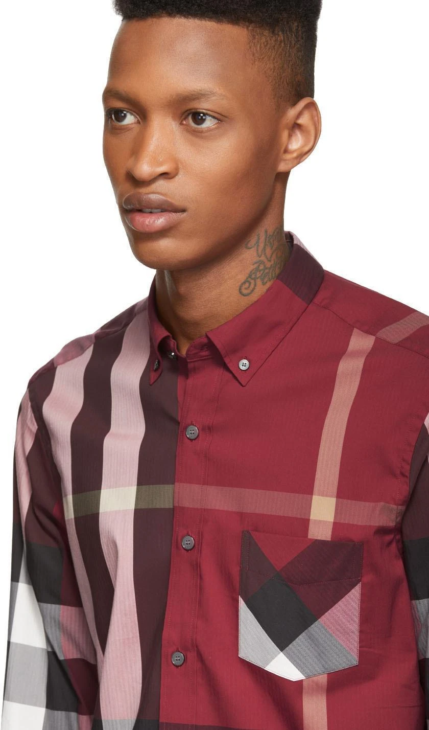 商品Burberry|Red Check Thornaby Shirt,价格¥1587,第4张图片详细描述