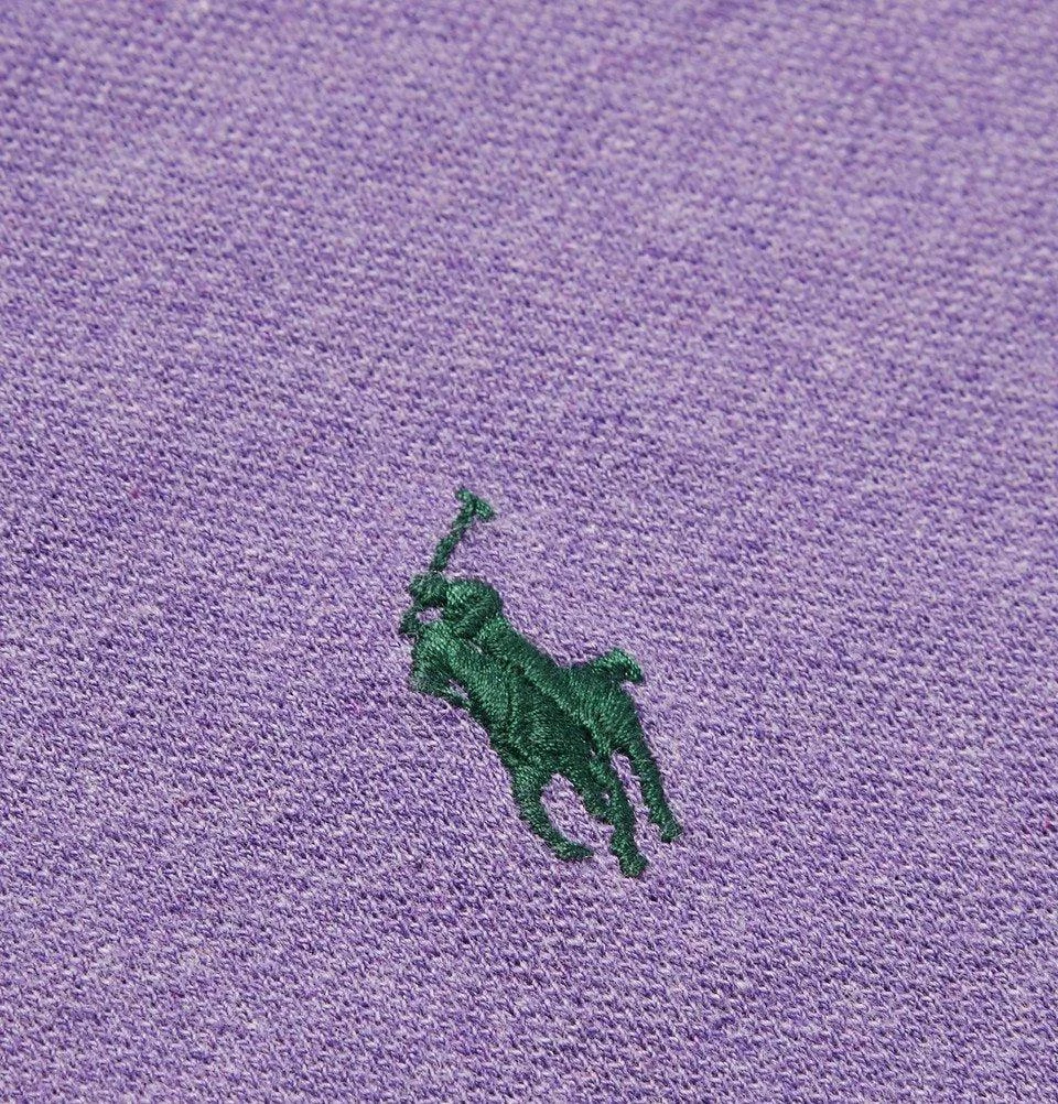 商品Ralph Lauren|Ralph Lauren Men's Short Sleeved 'POLO' Shirt - Purple,价格¥575,第2张图片详细描述