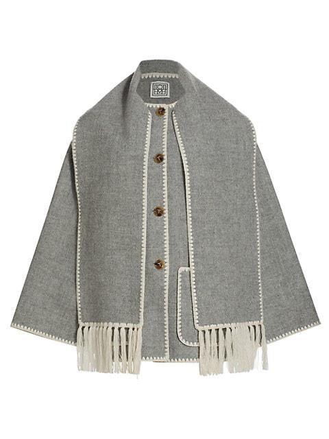 商品Totême|Embroidered Scarf Jacket,价格¥7054,第1张图片