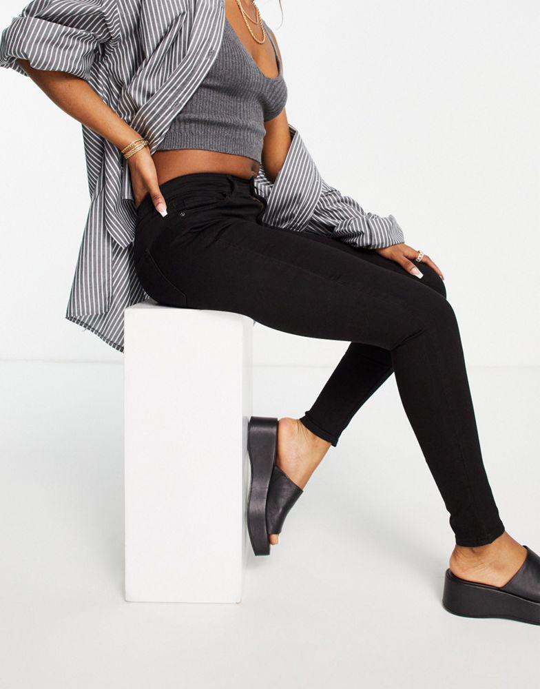 Topshop Leigh jean in black商品第4张图片规格展示