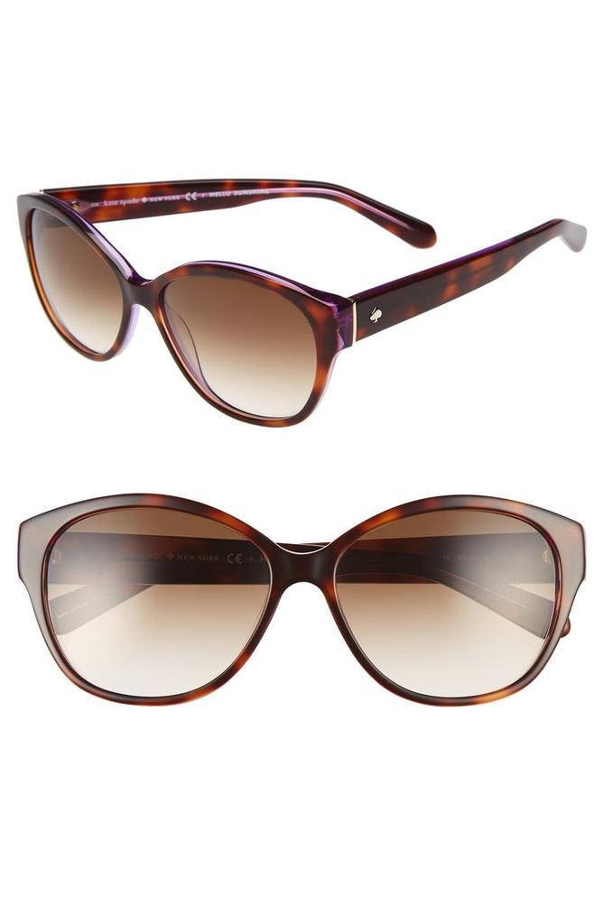 商品Kate Spade|'kiersten' 56mm cat eye sunglasses,价格¥447,第1张图片