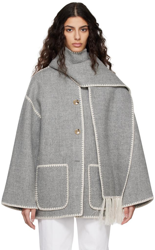 商品Totême|Gray Scarf Jacket,价格¥6922,第1张图片