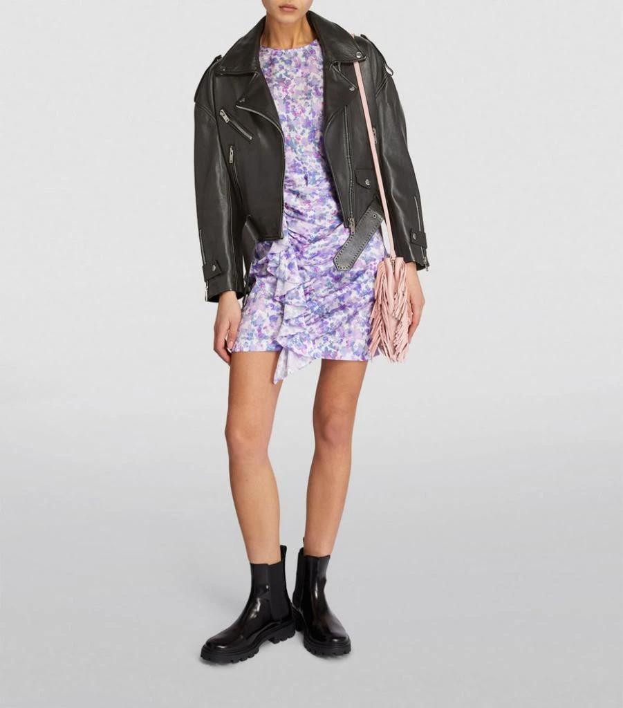 商品Maje|Leather Motorcycle Jacket,价格¥3124,第2张图片详细描述