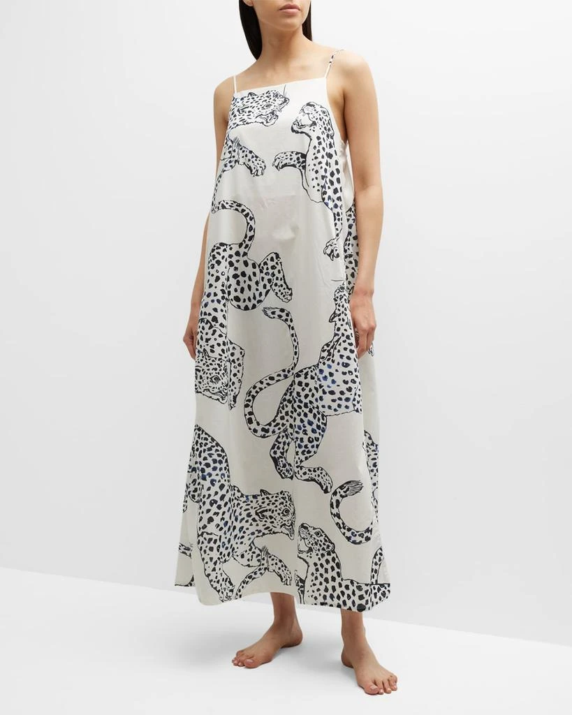 商品Desmond & Dempsey|Jaguar-Print Square-Neck Nightie,价格¥1516,第3张图片详细描述