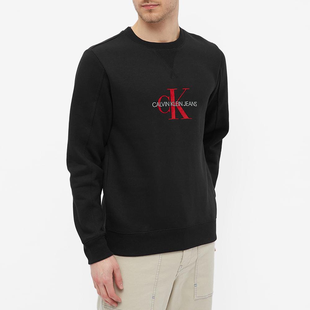 Calvin Klein Archival Monogram Flock Crew Sweat商品第4张图片规格展示