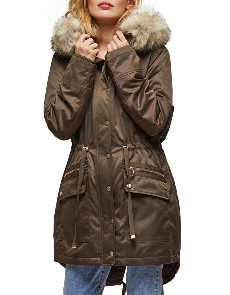 商品Miss Selfridge|Luxe Faux Fur-Trimmed Parka,价格¥834,第1张图片