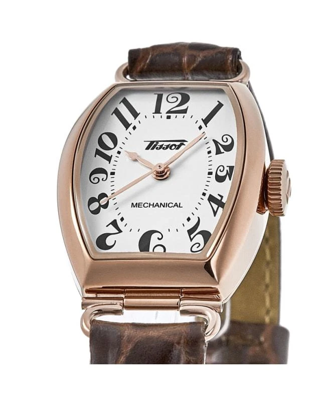 商品Tissot|Tissot Heritage Porto Mechanical White Dial Leather Strap Women's Watch T128.161.36.012.00,价格¥4895,第3张图片详细描述