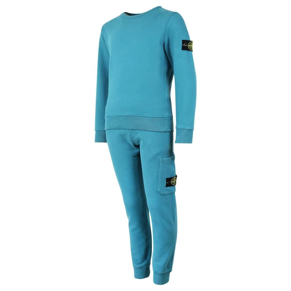 商品Stone Island Junior|Blue Compass Logo Tracksuit,价格¥1752,第1张图片