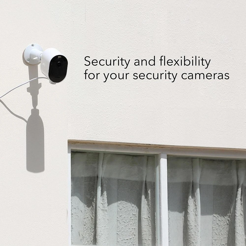 商品Wasserstein|Adjustable Indoor and Outdoor Security Metal Wall Mount for Arlo Pro, Pro 2, Pro 3, Pro 4, Pro 5s, Ultra, Ultra 2 Cameras (2 Pack, White),价格¥135,第2张图片详细描述