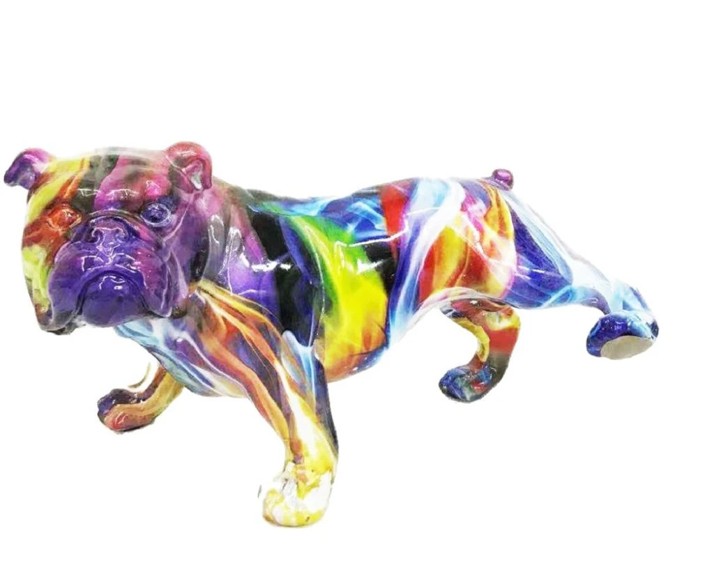 商品Interior Illusion Plus|Interior Illusions Plus Smoke Art Bull Dog with Leg Up - 10.5" long,价格¥724,第1张图片