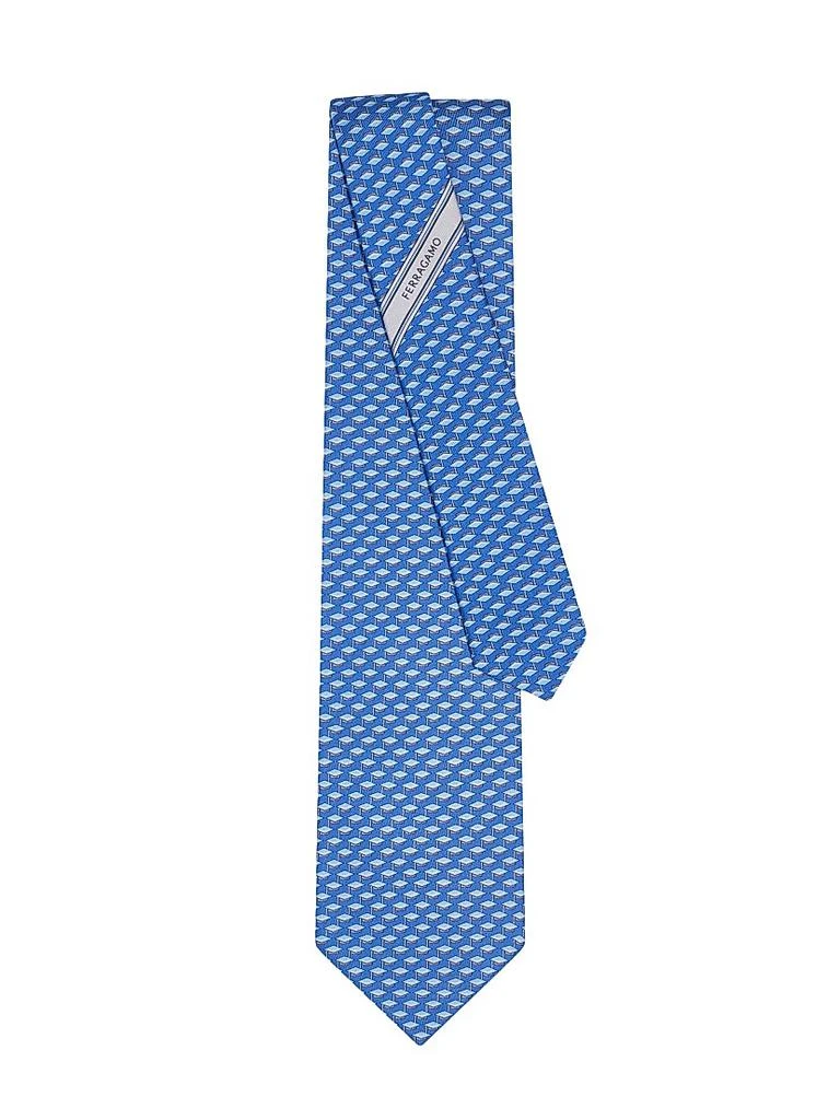 商品Salvatore Ferragamo|Aurea Silk Mortarboard Tie,价格¥1771,第3张图片详细描述