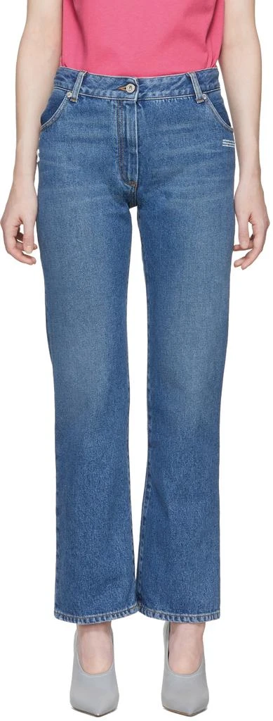 商品Off-White|Blue Cropped Leg Jeans,价格¥1319,第1张图片