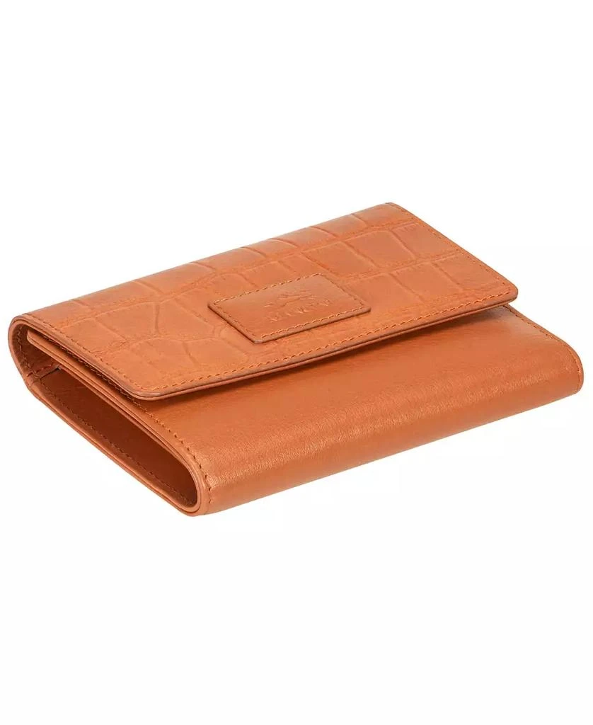 商品Mancini Leather Goods|Women's Croco Collection RFID Secure Mini Clutch Wallet,价格¥337,第5张图片详细描述