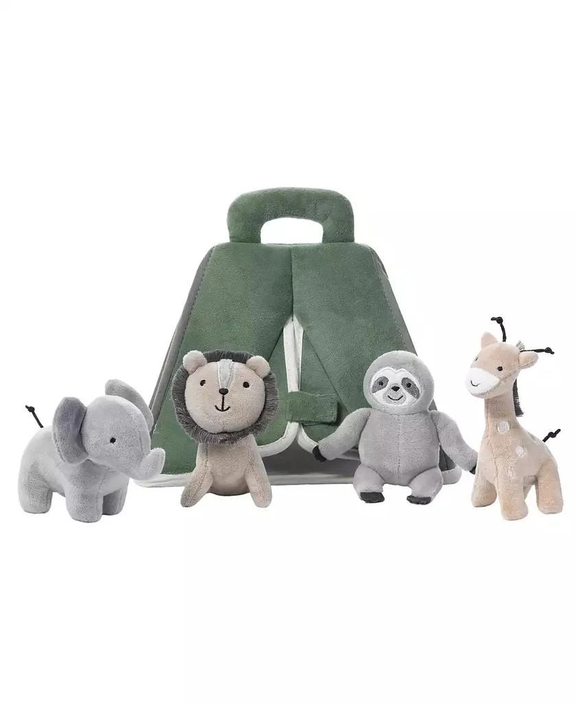 商品Lambs & Ivy|Interactive Plush Safari/Jungle Green Tent with Stuffed Animal Toys,价格¥261,第3张图片详细描述