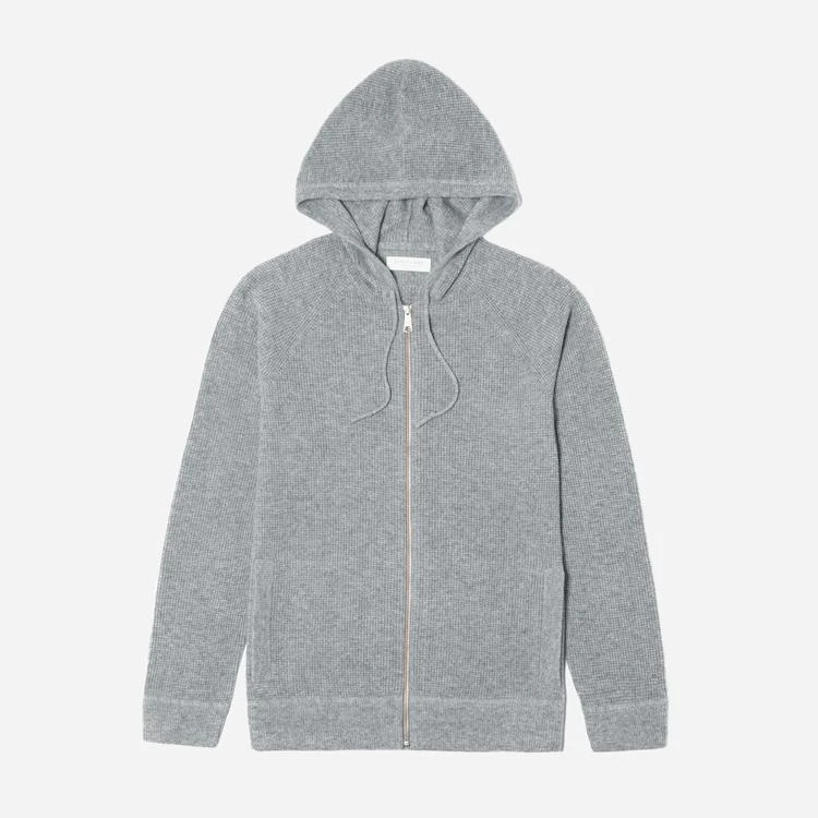 商品Everlane|The Waffle-Knit Cashmere Zip Hoodie 羊绒连帽拉链卫衣,价格¥1233,第1张图片